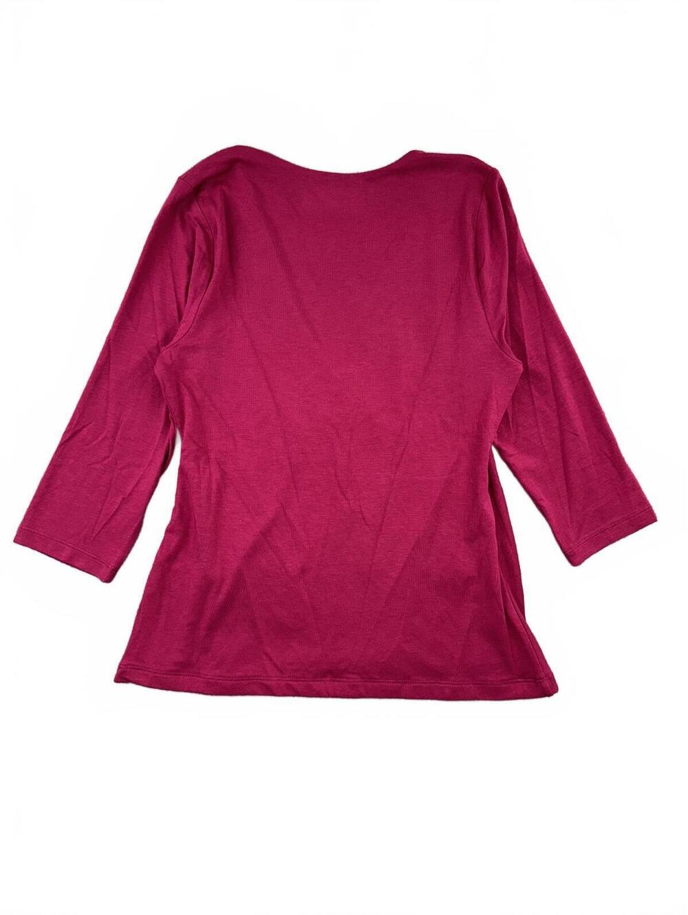 Soft Surroundings Pink Wrap Top Feminine Ruched Casual Office Style - Picture 3 of 8